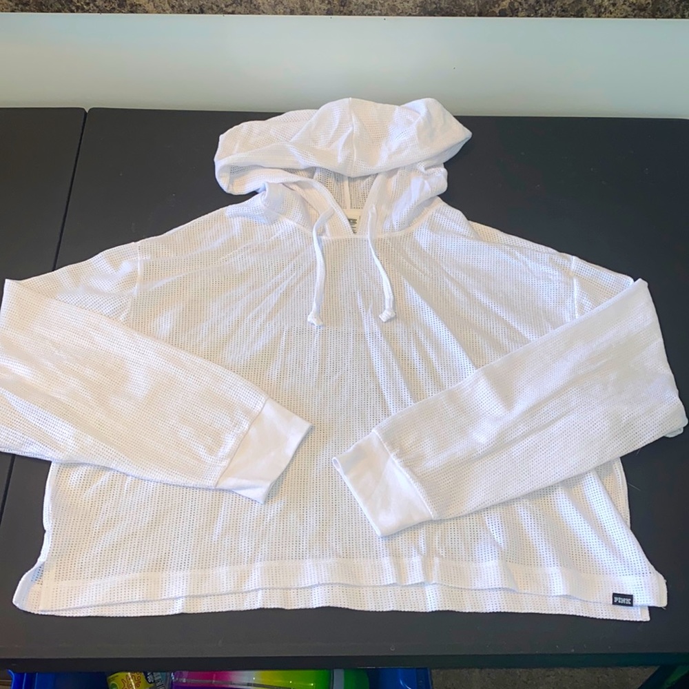 Victoria’s Secret Pink mesh pullover hoodie size XL